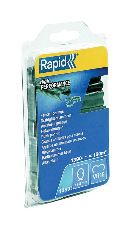 Rapid 40108800 VR16 Fence HogRings Green  1390 pcs.