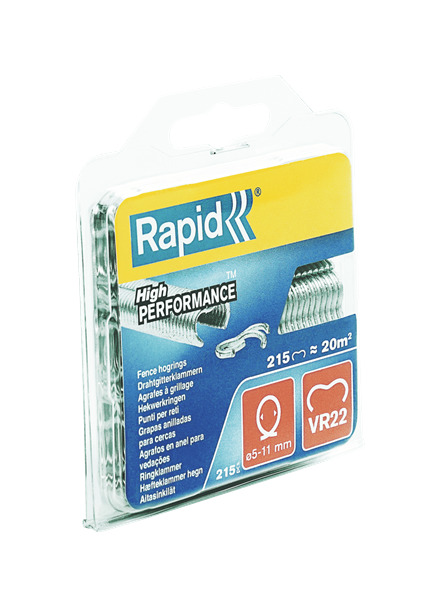 Rapid 40108801 VR22 Fencing Hog Rings  215 pieces