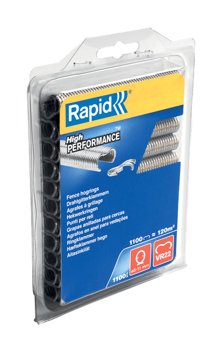 Rapid 40108806 VR22 Fencing Hog Rings  1,100 pieces