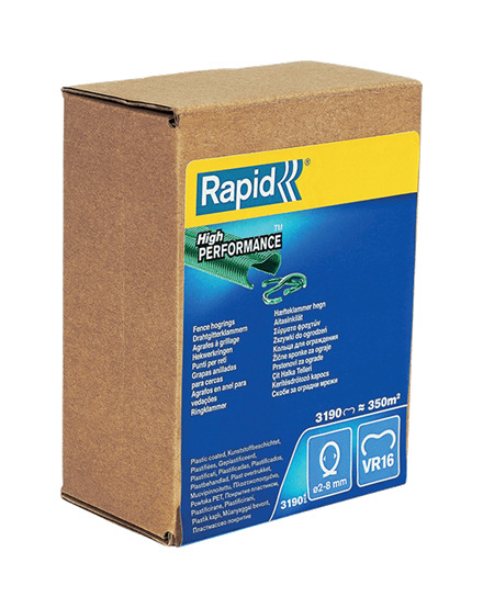 Rapid 40108809 VR16 Fence HogRings Green  3190 pcs.