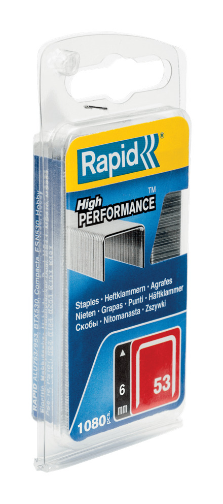 Rapid 40109502 No. 53 High-Performance wire Staples 6 mm  1,080 pcs.