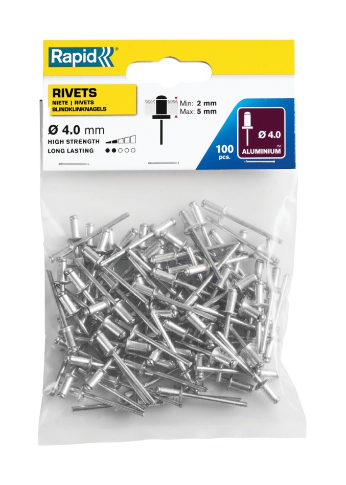Rapid 5000378 Standard blind rivets Ø4.0 x 8 mm  100 pieces