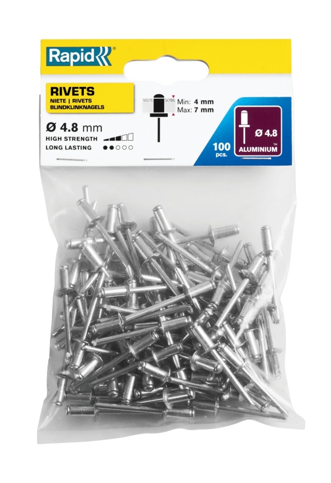 Rapid 5000380 Standard blind rivets Ø4.8 x 10 mm  100 pieces