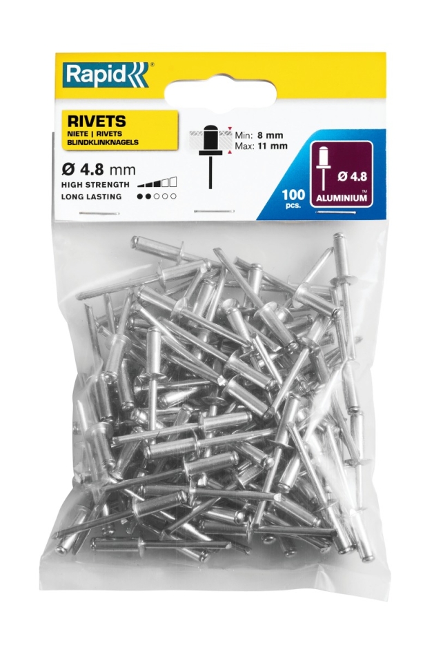 Rapid 5000381 Standard blind rivets Ø4.8 x 14 mm  100 pieces