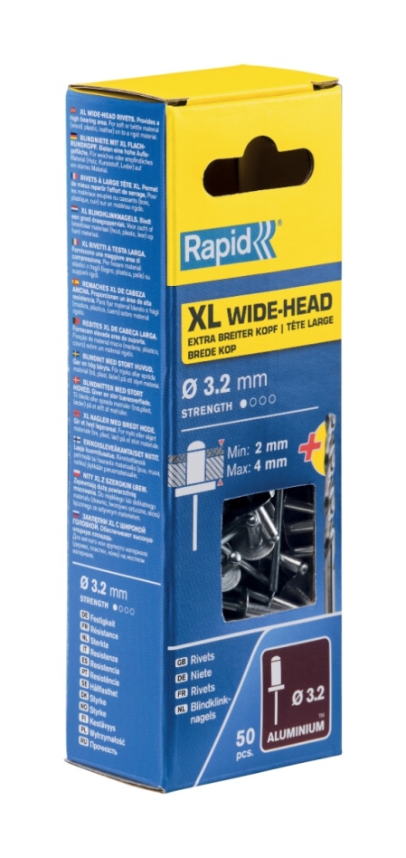 Rapid 5000659 XL blind rivets Ø3.2 x 8 mm  50 pieces