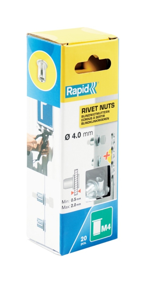 Rapid 5000671 Blind rivet nuts M4  20 pieces