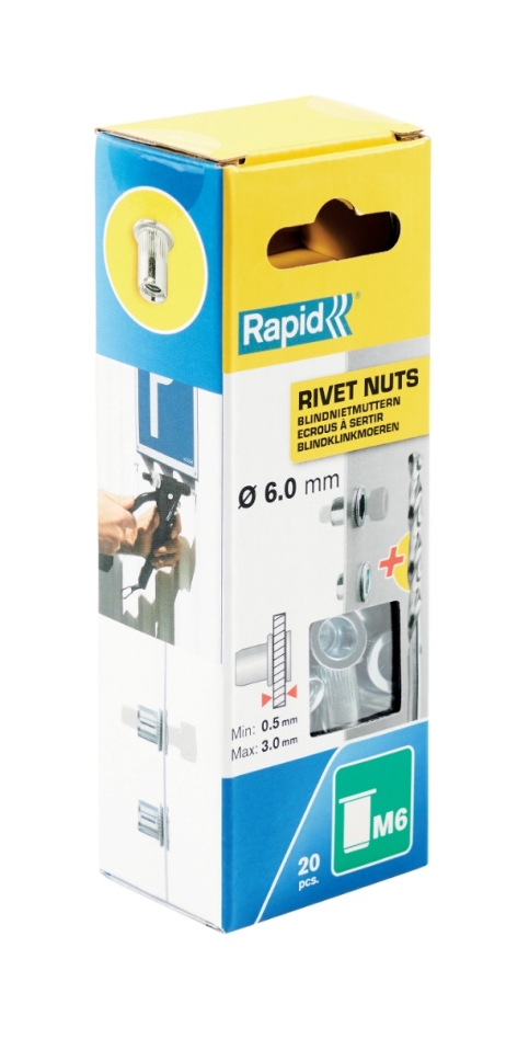 Rapid 5000673 Blind rivet nuts M6  20 pieces