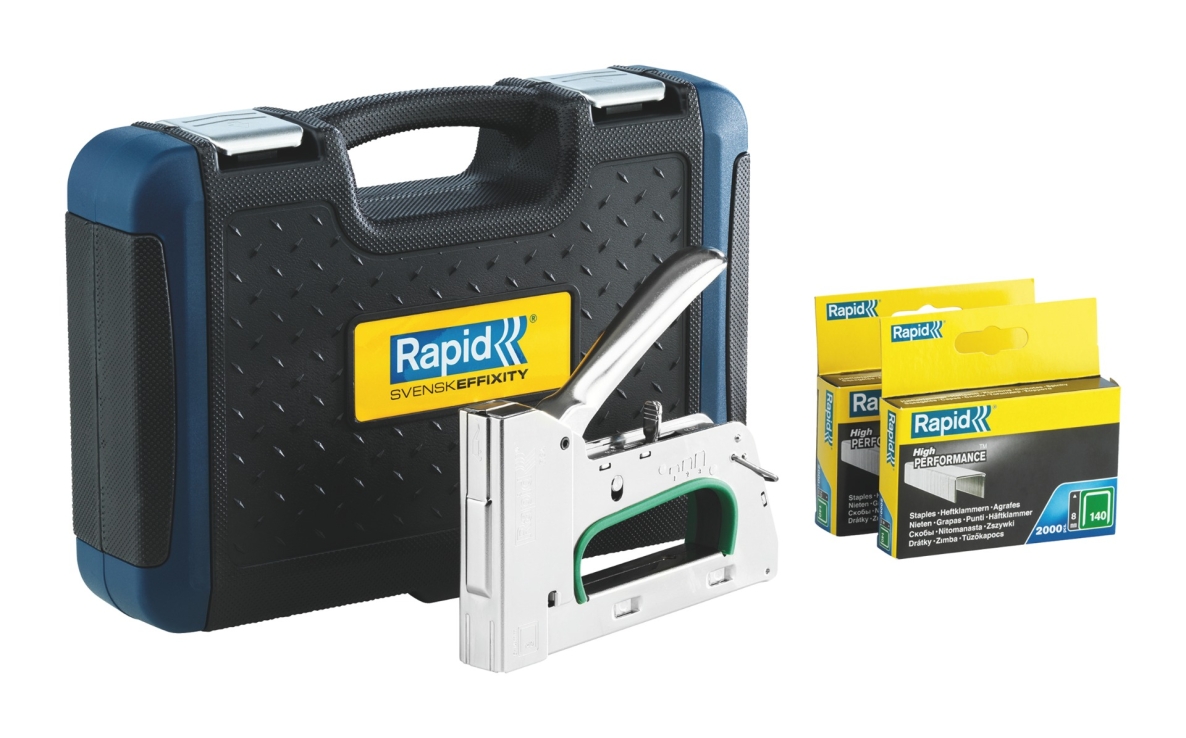 Rapid 5001379 R34 Tacker Premium Case Set including staples