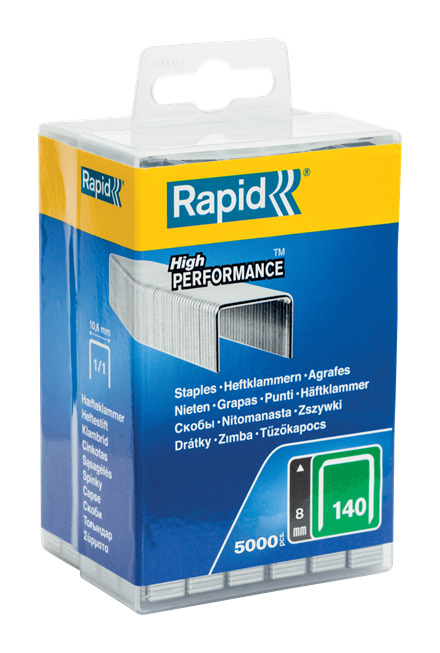 Rapid 40303089 No. 140 Flat Wire Staples 8 mm  5,000 pcs.