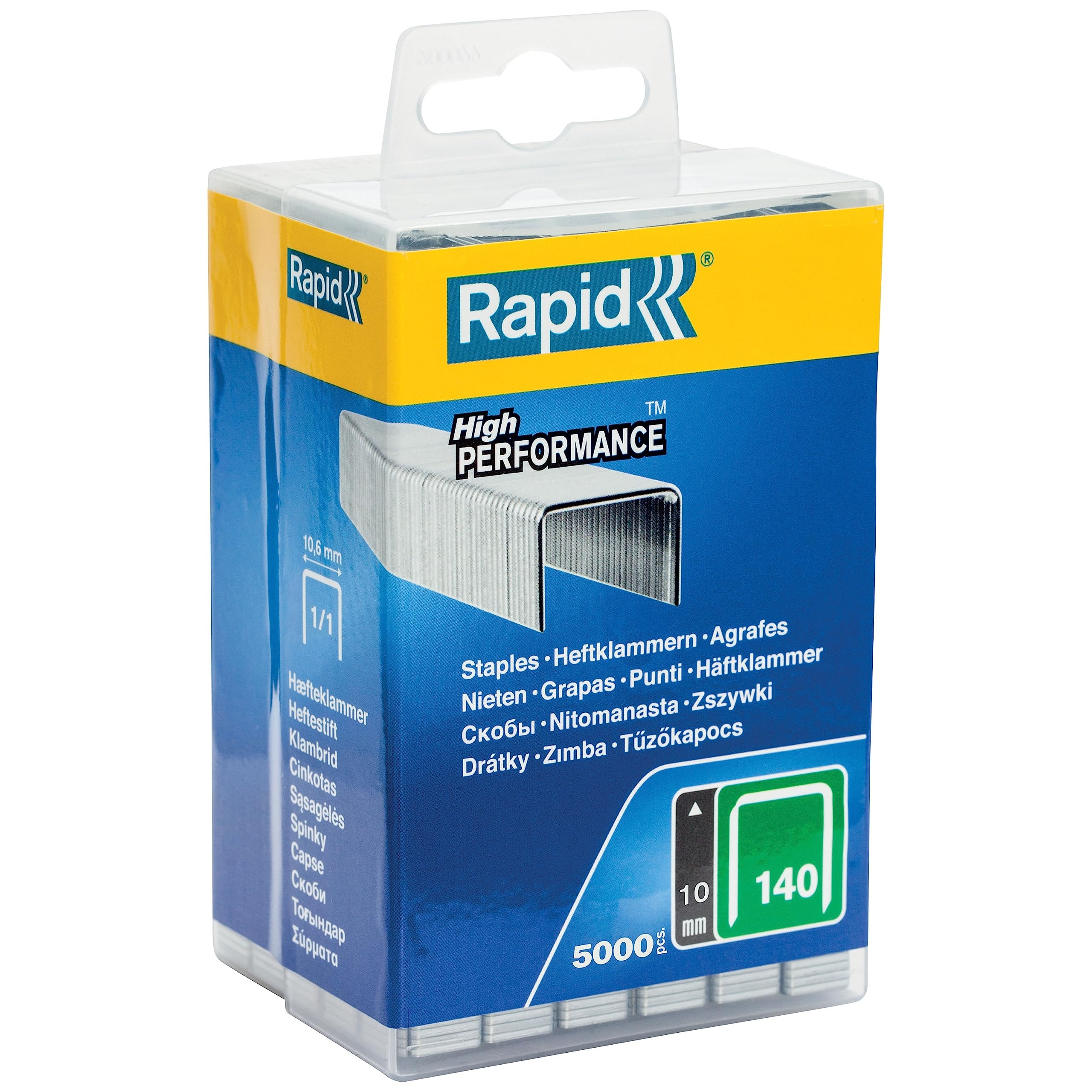 Rapid 40303090 No. 140 Flat Wire Staples 10 mm  5,000 pcs.