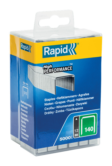 Rapid 40303091 No. 140 Flat Wire Staples 12 mm  5,000 pcs.