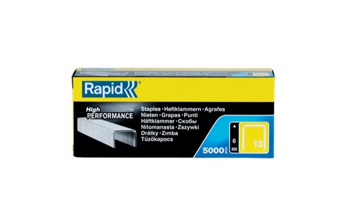 Rapid 11830700 No. 13 Fine Wire Staples 6 mm  5,000 pcs.