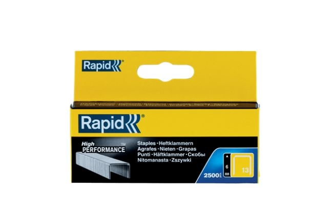 Rapid 11830725 No. 13 fine wire staples 6 mm  2,500 pieces
