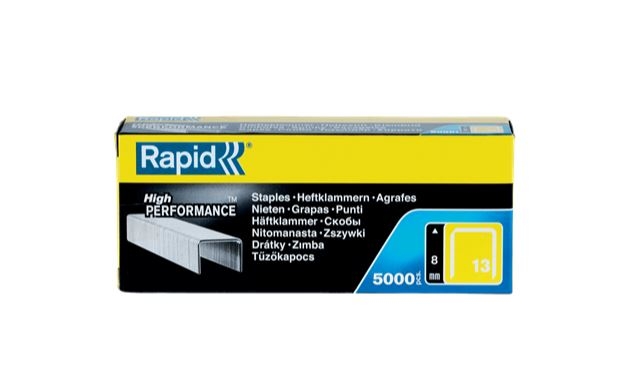 Rapid 11835600 No. 13 Fine Wire Staples 8 mm  5,000 pcs.