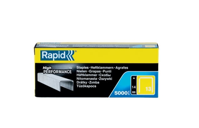 Rapid 11850500 No. 13 Fine Wire Staples 14 mm  5,000 pcs.