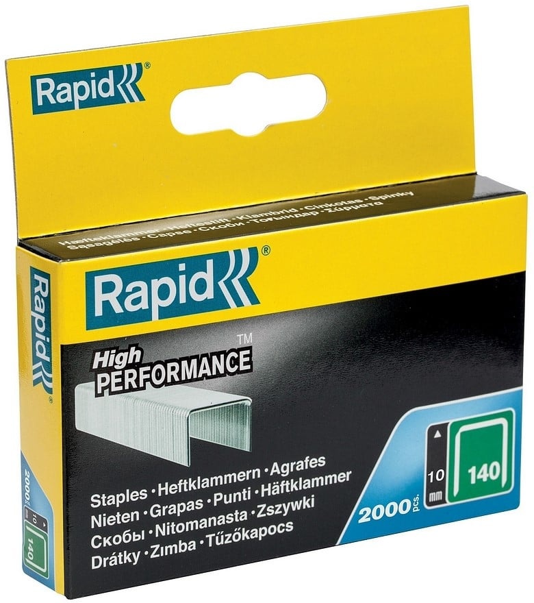 Rapid 11910731 No. 140 Flat Wire Staples 10 mm  2,000 pcs.