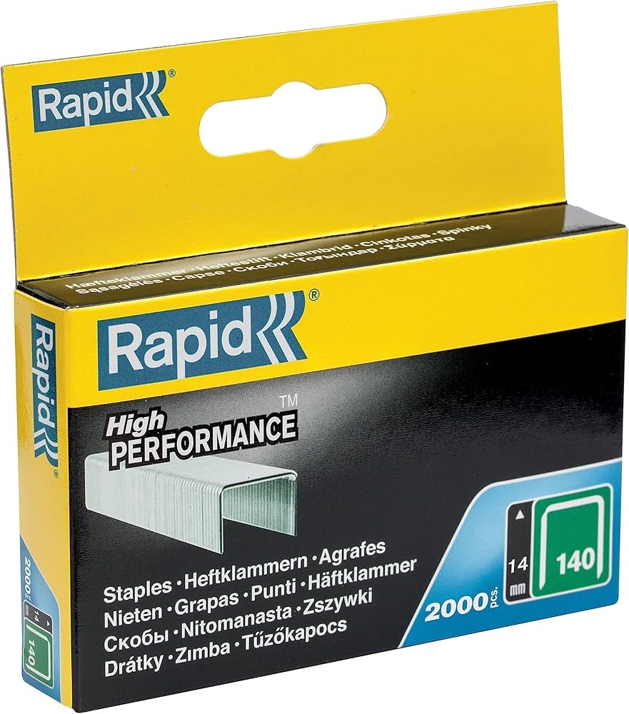 Rapid 11915631 No. 140 flat wire staples 14 mm  2,000 pieces
