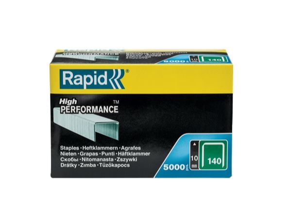 Rapid 11910711 No. 140 flat wire staples 10 mm  5,000 pieces