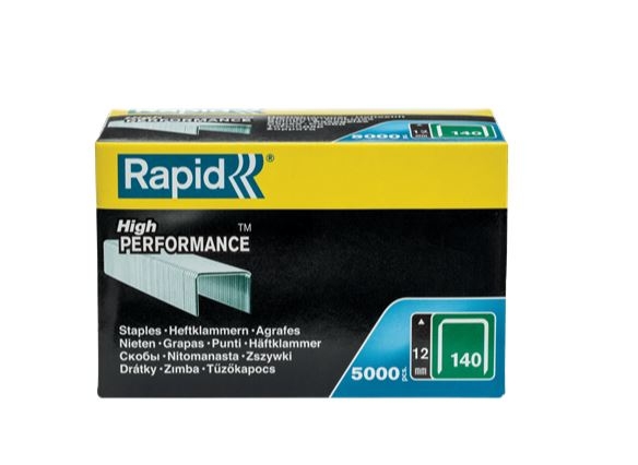 Rapid 11912311 No. 140 flat wire staples 12 mm  5,000 pieces