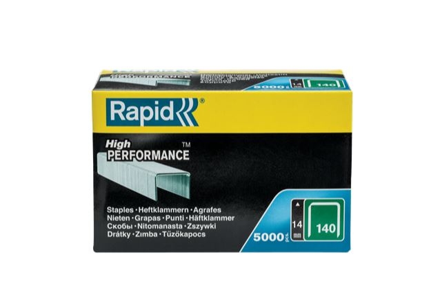 Rapid 11915611 No. 140 Flat Wire Staples 14 mm  5,000 pcs.