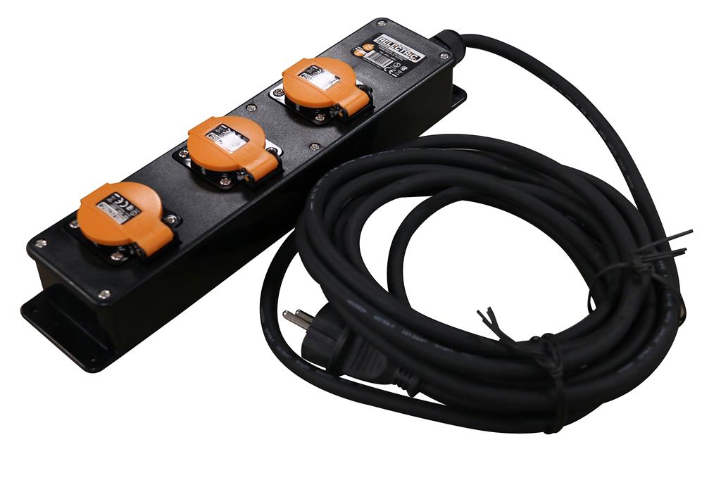 Relectric RELEC492275 PRO Socket Extension Cord 5Mtr 3-way 3 x 1,5 mm