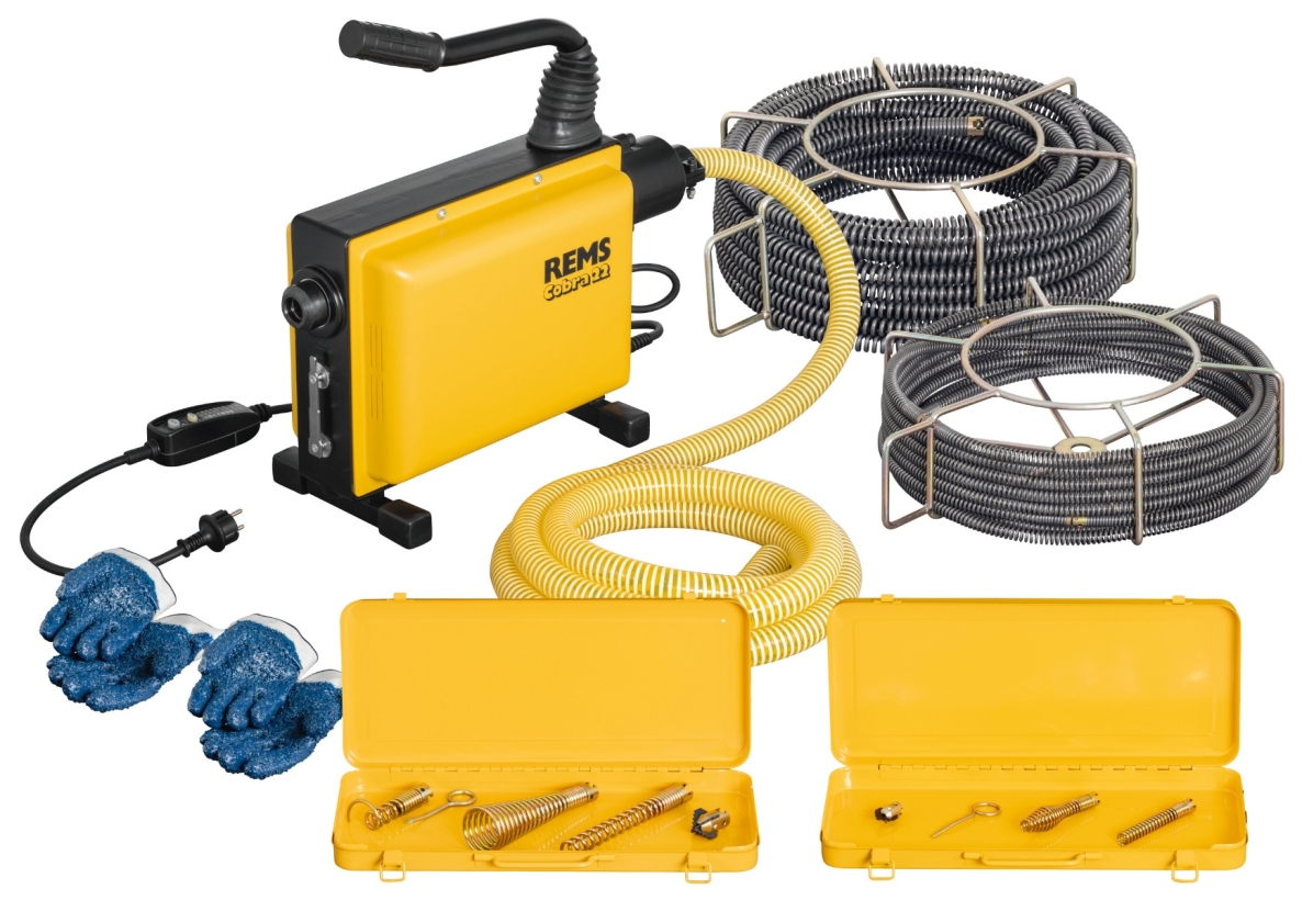 Rems 172012 R220 Cobra 22 Set 16 + 22 Electric Pipe Unblocking Machine