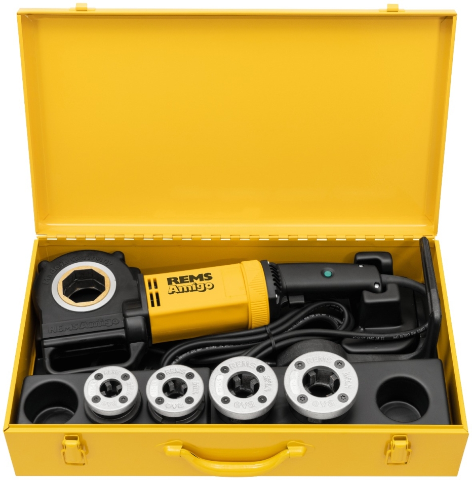 Rems 530022 R220 Amigo Set M 16-20-25-32(M x 1.5) Electric Wire Cutter with quick-change Die Heads