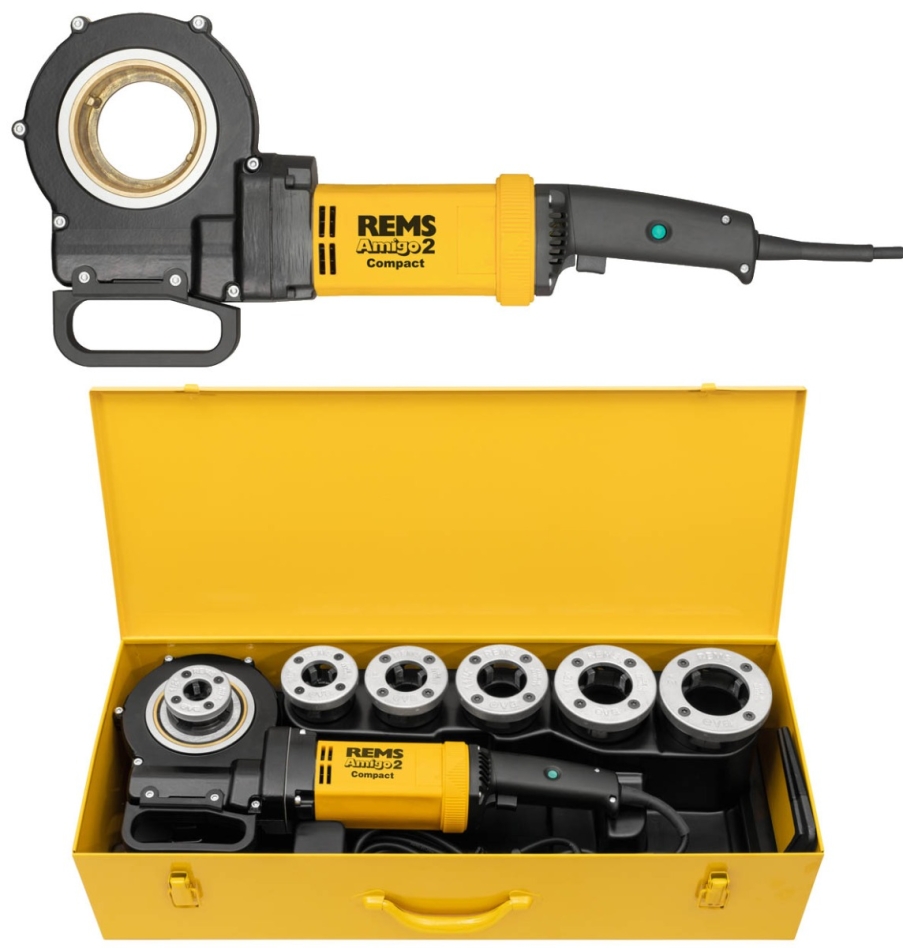 Rems 540024 R220 Amigo 2 Compact Set R 1/2-3/4-1 1/4-1 1/2-2 Electric Wire Cutter with Quick Release Cutters