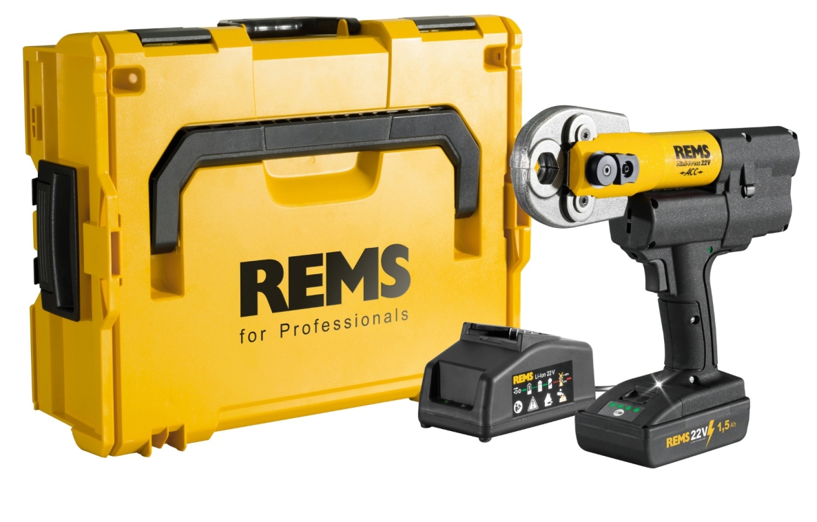 Rems 578014 R220 Mini-Press Pressing Machine AC 22 V Li-Ion Basic Pack in L-Boxx