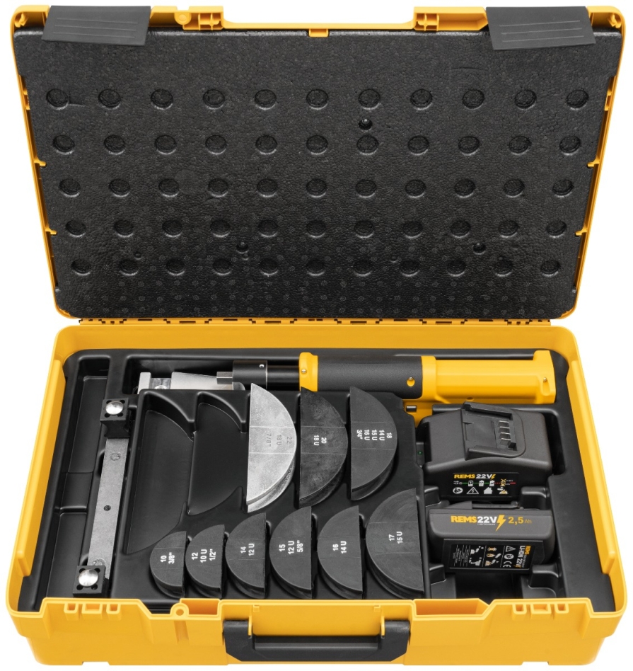 Rems 153416 R220 Hydro-Swing Battery Pipe Bender 22 V Set 10-12-14-15-16-17-18-20-22