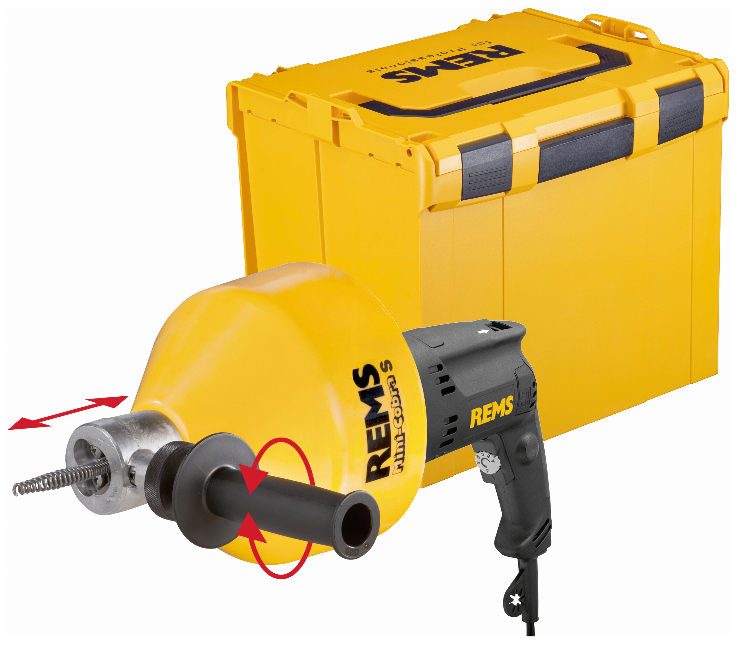 Rems 170028 R220 Mini-Cobra S Set Electric Plunger in L-Boxx