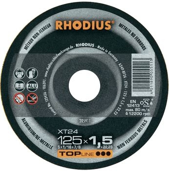 Rhodius 205913 XT24 Cut-off wheel thin Aluminium 180 x 1.5 x 22,23 mm