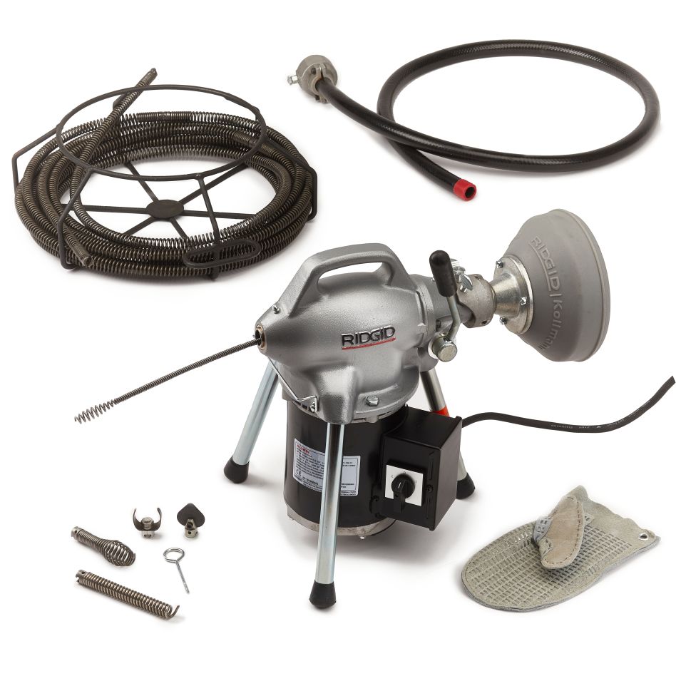 Ridgid 11981 K-50 Segment spring machine with A-17-A adapter and A-30 cable set