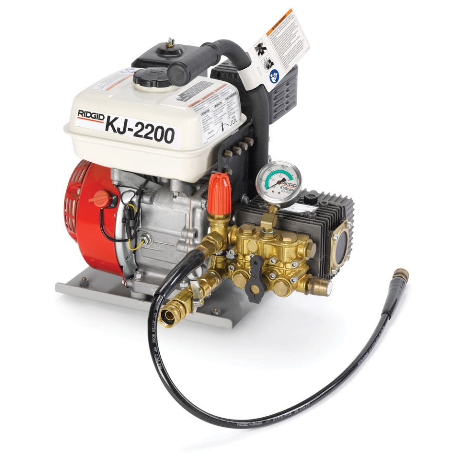 Ridgid 63877 KJ-2200 Gasoline High Pressure Washer Sewer Cleaner 32-150 mm