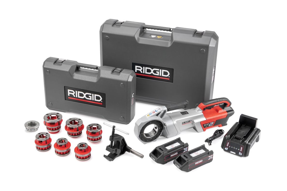 Ridgid 72083 760 FXP Electric Wire Cutter Set (12-R) 2x 4Ah batteries and charger in case