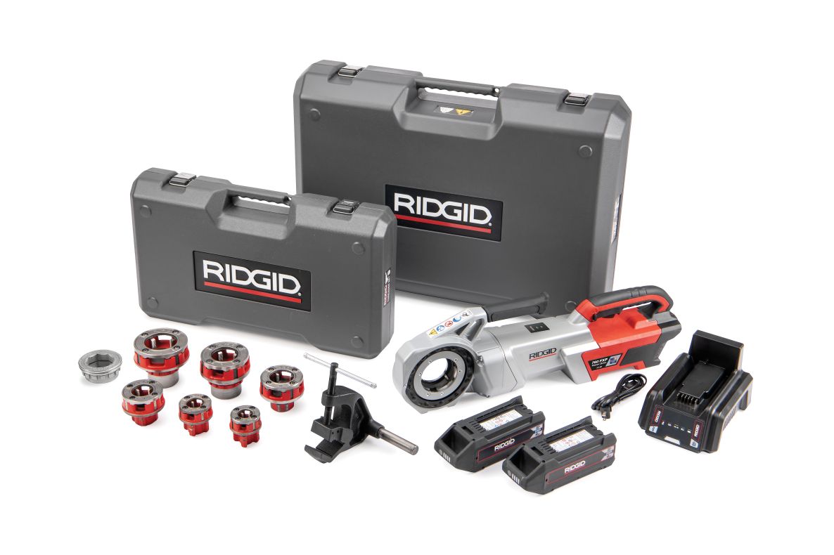 Ridgid 72088 760 FXP Electric Wire Cutter Set (11-R) 2x 4Ah batteries and charger in case