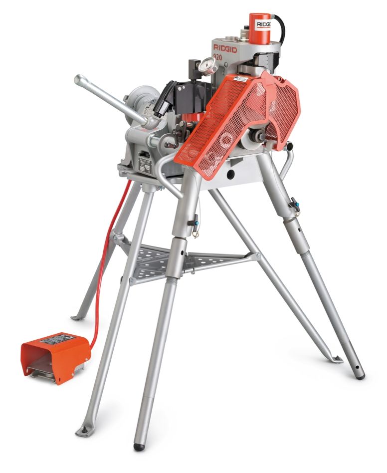 Ridgid 95782 Model 920 Roller groove machine with 2"- 6" Sch. 40, 8"-12" Sch. 40 and 14"-16" Std. wall roller groove sets