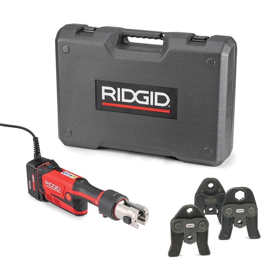 Ridgid 69828 RP351-C Standard 12 - 108 mm base set Pressing pliers 230V + jaws M 15-18-22