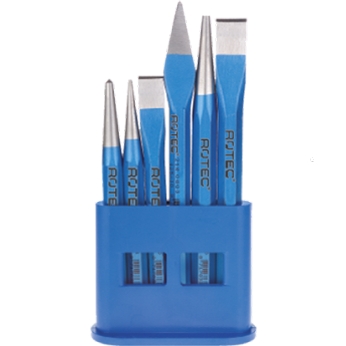 Rotec 218.9007 Cold chisel set 6-piece in PVC Standard