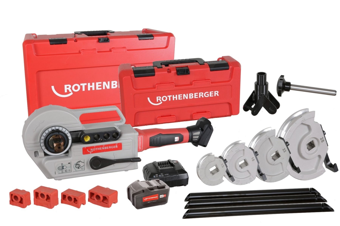 Rothenberger 1000003392 Robend 4000 E Set 18V Cordless Bending Machine 15/18/22/28mm with battery and charger