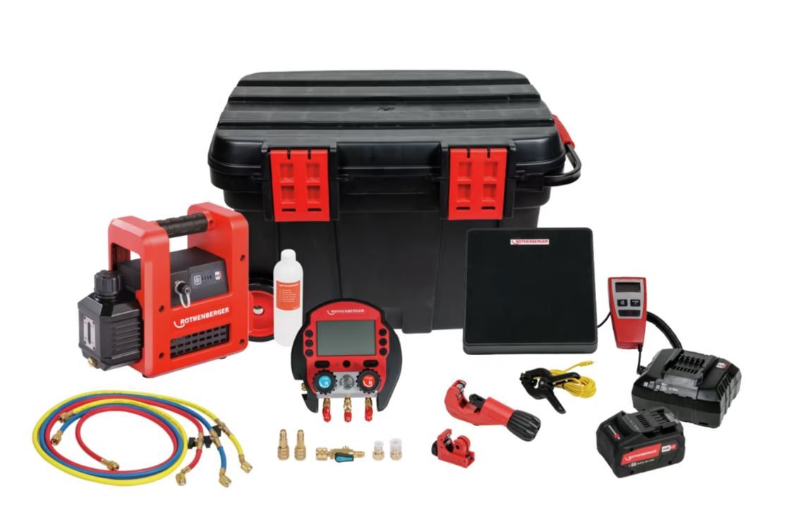 Rothenberger 1000003623 ROCADDY 120 CL Digital with ROAIRVAC on battery