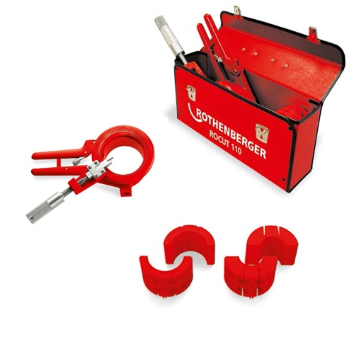 Rothenberger 55035 ROCUT 110 Set, 50-75-110mm Cut-off and Bevel Tool