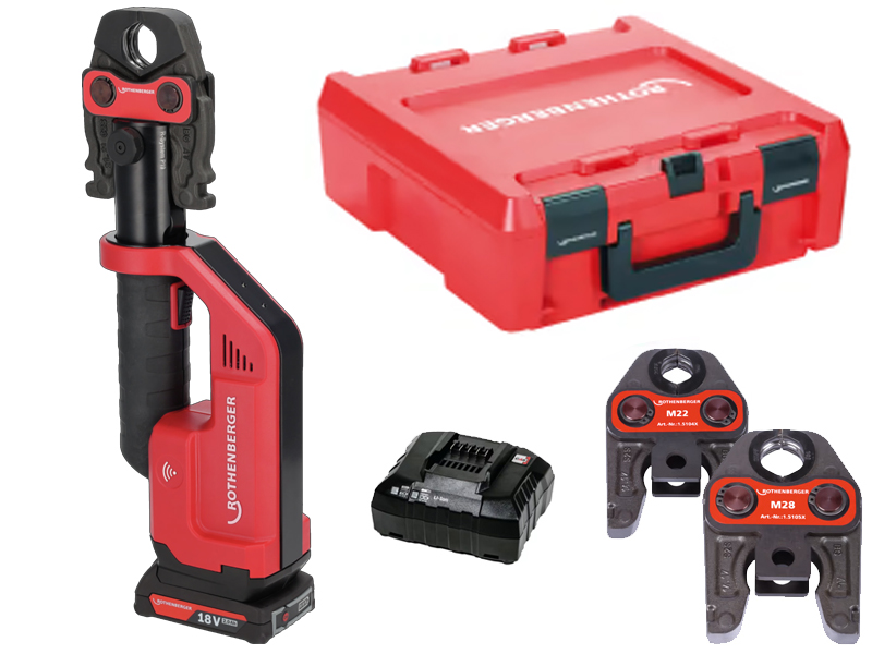 Rothenberger 1000004273 Romax Compact III SET M15-22-28 Battery bar CAS 18V 2.0Ah in case