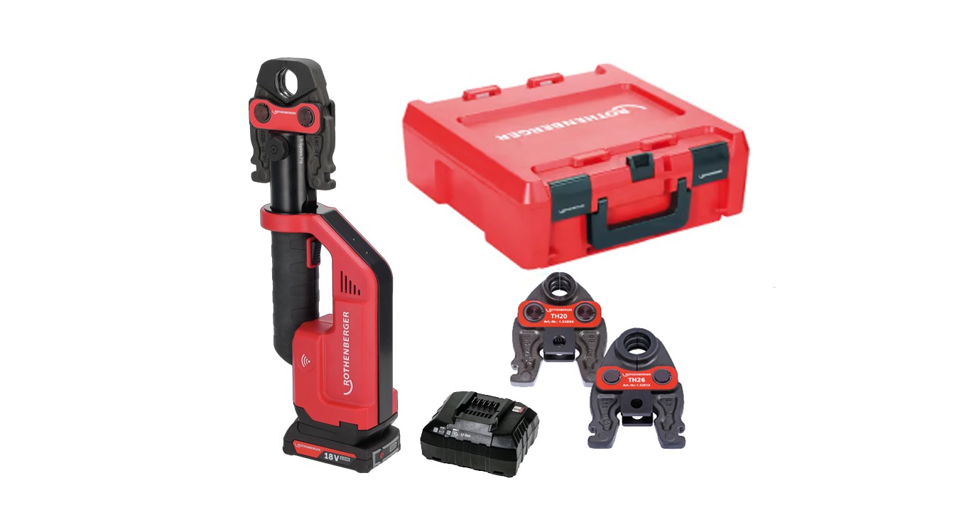 Rothenberger 1000004280 Romax Compact III SET TH16-20-26 Battery Bar Ampshare 18V 2.0Ah in case