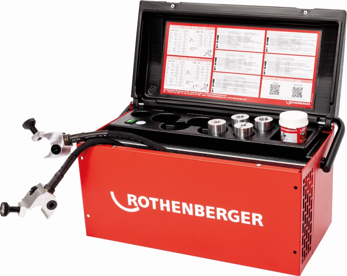 Rothenberger 1500004195 Rofrost II Turbo 1 1/4" R290 Pipe freezing system + 6 reducing shells
