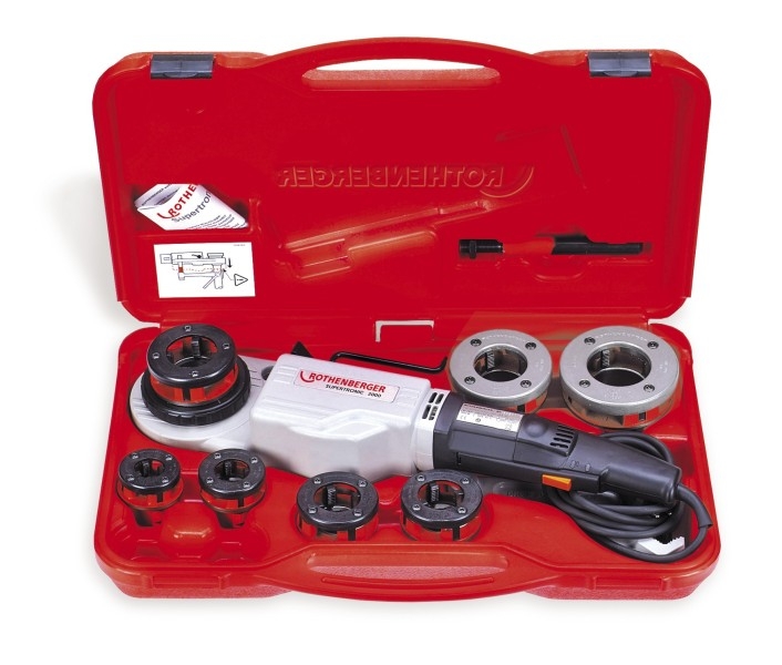 Rothenberger 71256 Supertronic 2000 Set, thread cutter BSPT R, 1/2"-2"