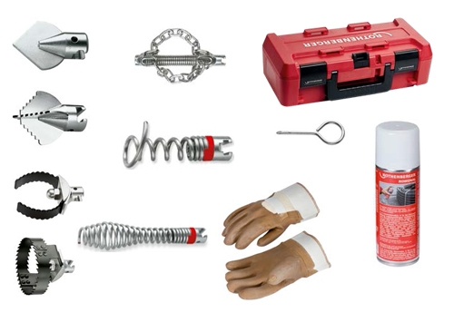 Rothenberger 72938 Tool set L for spirals 22mm, 11 pcs