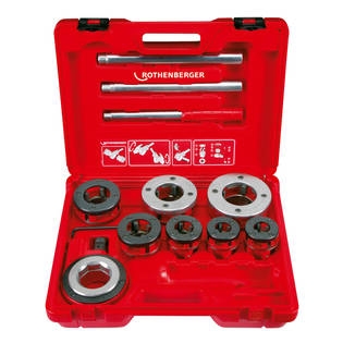 Rothenberger Accessories 070891X Super Cut-Set BSPT R,3/8-2"" Thread cutting set in case