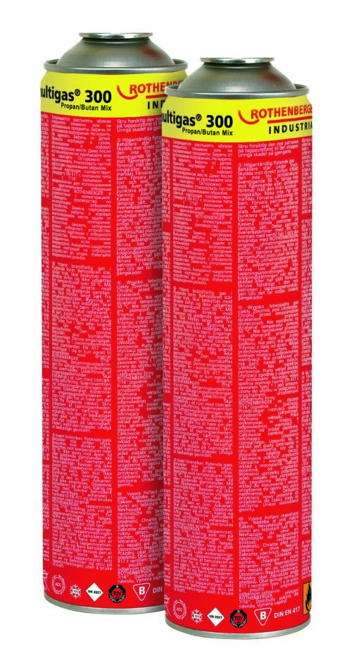 Rothenberger Industrial ROT035510D Multi-gas cylinder, Duopack, 600ml