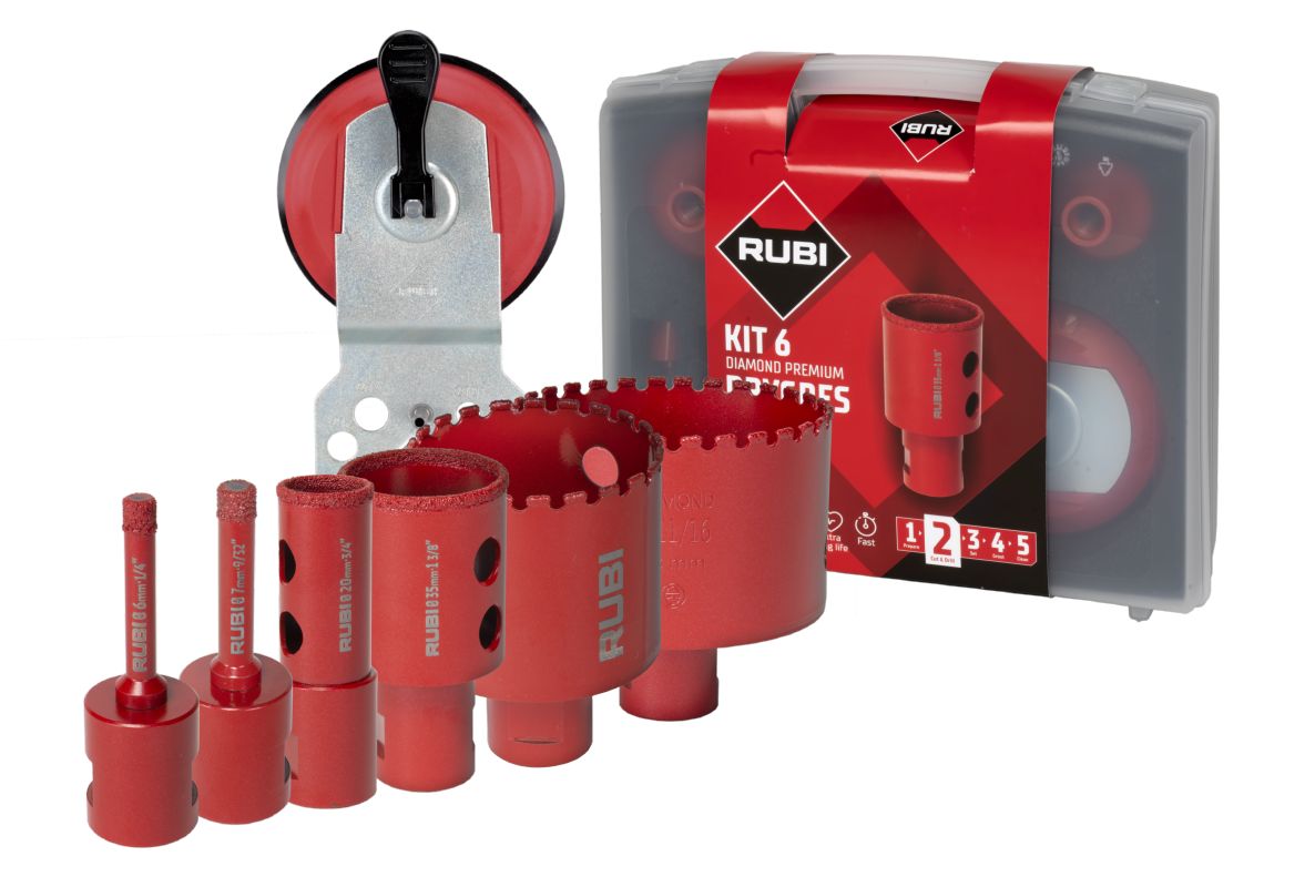 Rubi 51929 DRYGRES PREMIUM Diamond hole saw set 6-piece
